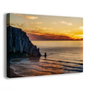 Morro Bay California Coastline Ocean Picture Nature Photo, Morro Rock Coastal Relaxation Artwork, Dorm Room, Office & House Decor