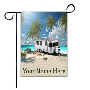 Personalized Garden Flag Airstream Decoration RV Flag Campsite Decor