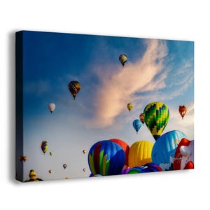 Arte in mongolfiera, decorazioni per il festival delle mongolfiere di Albuquerque, stampa artistica del New Mexico su carta/tela/metallo