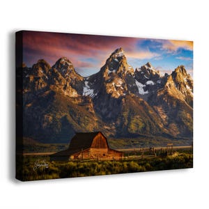 Rustikale Bauernhaus Wandkunst der Moulton Scheune in der Mormon Row im Grand Teton National Park, Wyoming