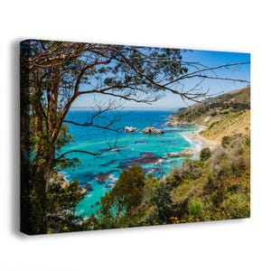 Pfeiffer Beach Big Sur California Coastline Ocean Picture Nature Photo, Relaxation Artwork Canvas