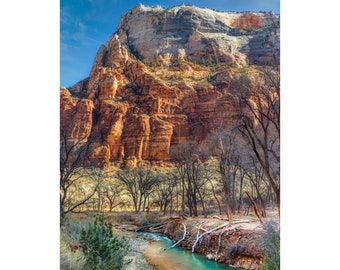 Zion National Park Utah Art, Zion Photo, Panoramic Wall Art 3 Piece Wall Art Canvas, Metal Decor, or Acrylic Print