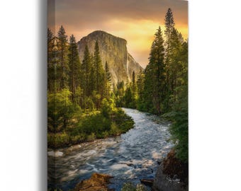 Yosemite National Park Nature Photo, El Capitan Granite Mountain Picture, Relaxation Artwork for Meditation
