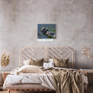 Sea Otter Picture Marine Mammal Wildlife Photography, Relaxing Artwork Nature Photo image 13