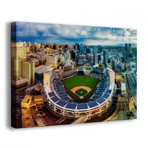 San Diego Padres Baseball Stadium Wall Art: Petco Park SD Skyline Print for MLB Fans & Sports Decor
