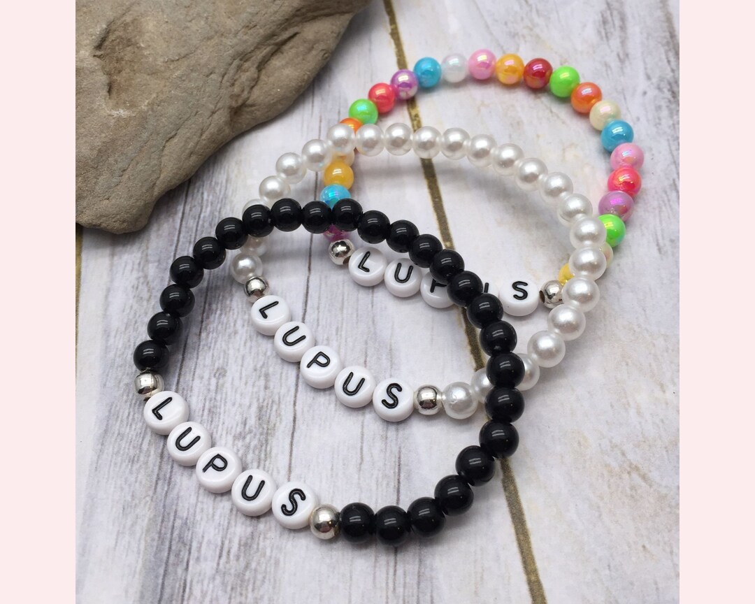 Lupus Bracelet Medical Alert ID Beaded Lupus Jewellery Etsy