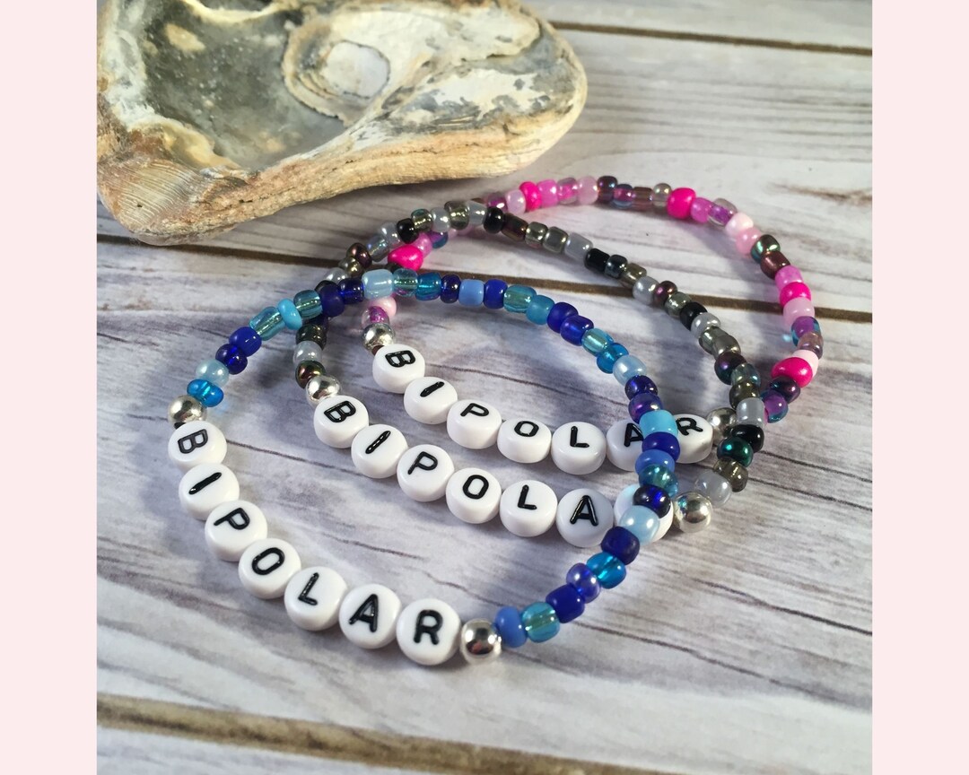 Bipolar Bracelet Medical Alert ID Letter Bead Bipolar Etsy