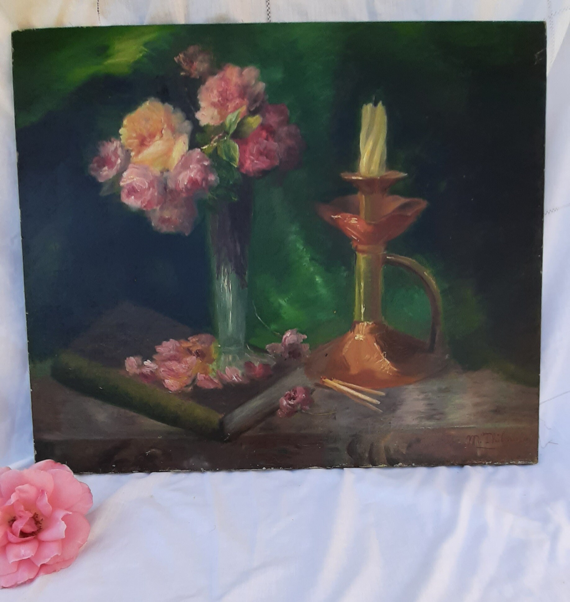 Tableau Ancien Nature Morte.