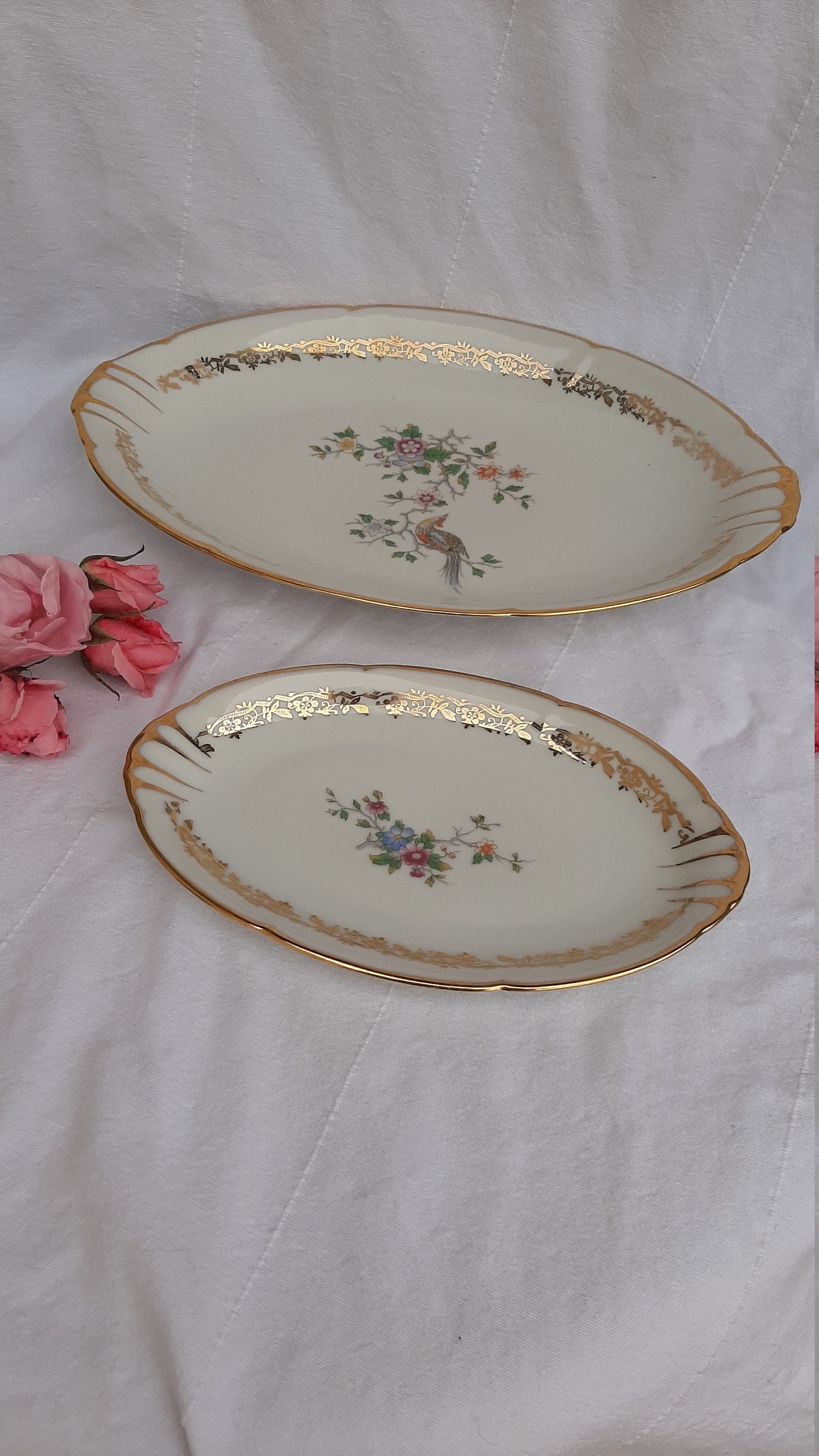 Two Beautiful Porcelain Vintage Plates.