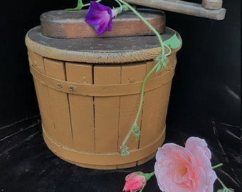 Wooden antique butter churn.