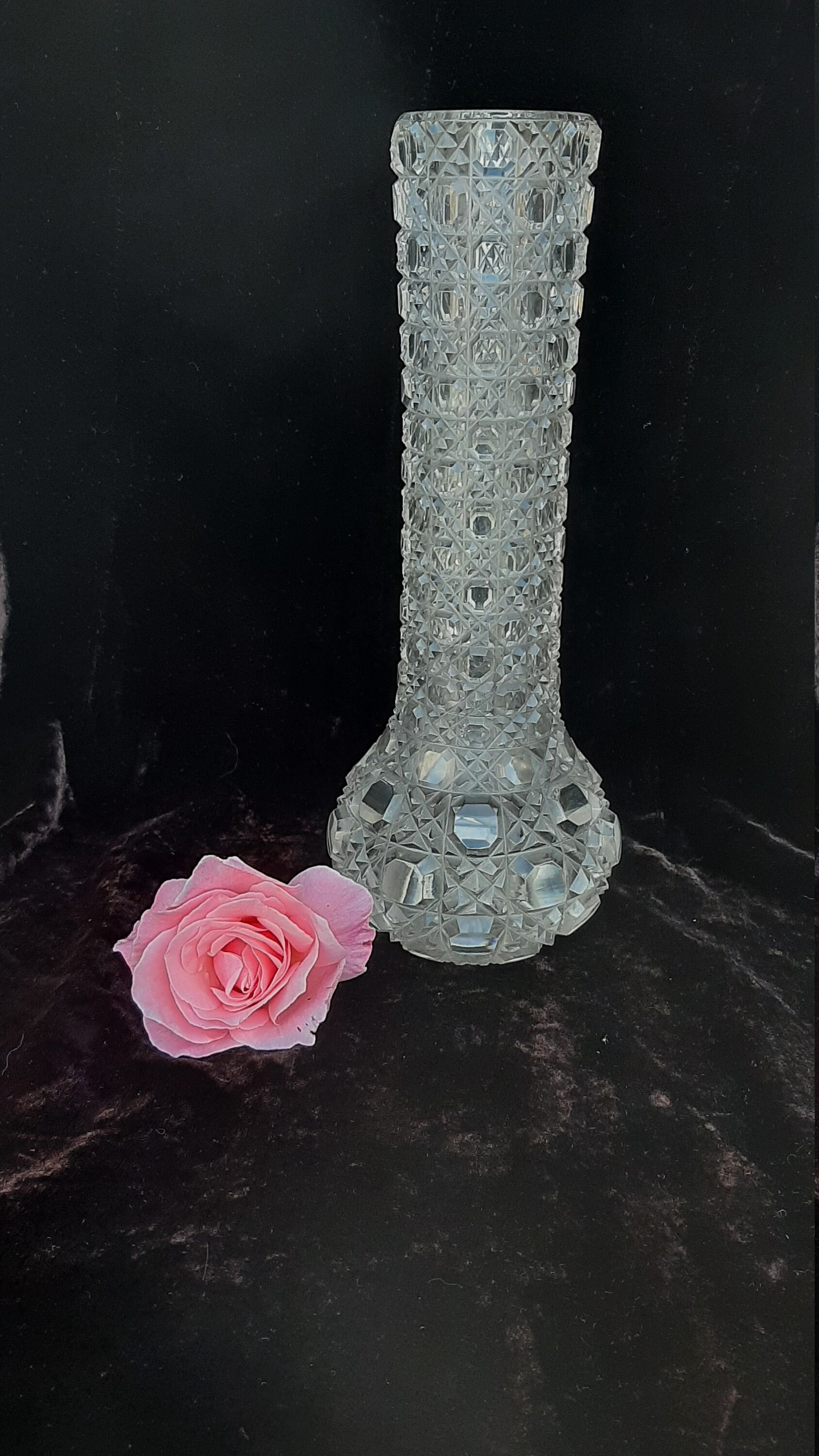 Vase Vintage en Cristal Taillé.