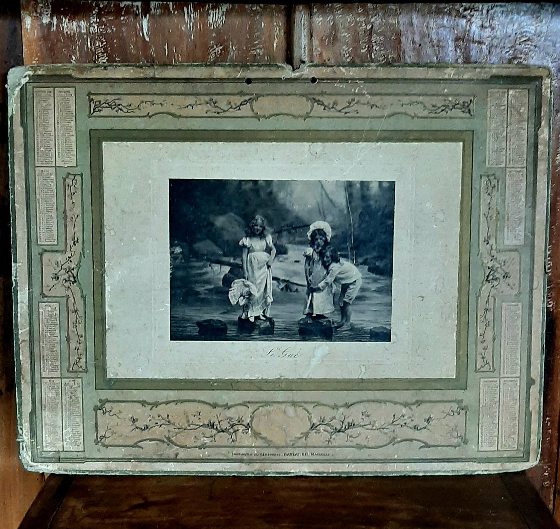 Grand Calendrier Ancien 1906 , à L'arrière Dessiné.