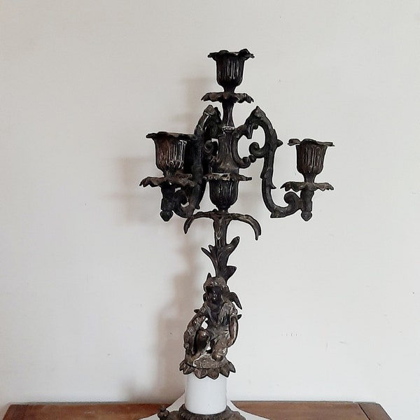 Grand Chandelier Art nouveau double ancien .