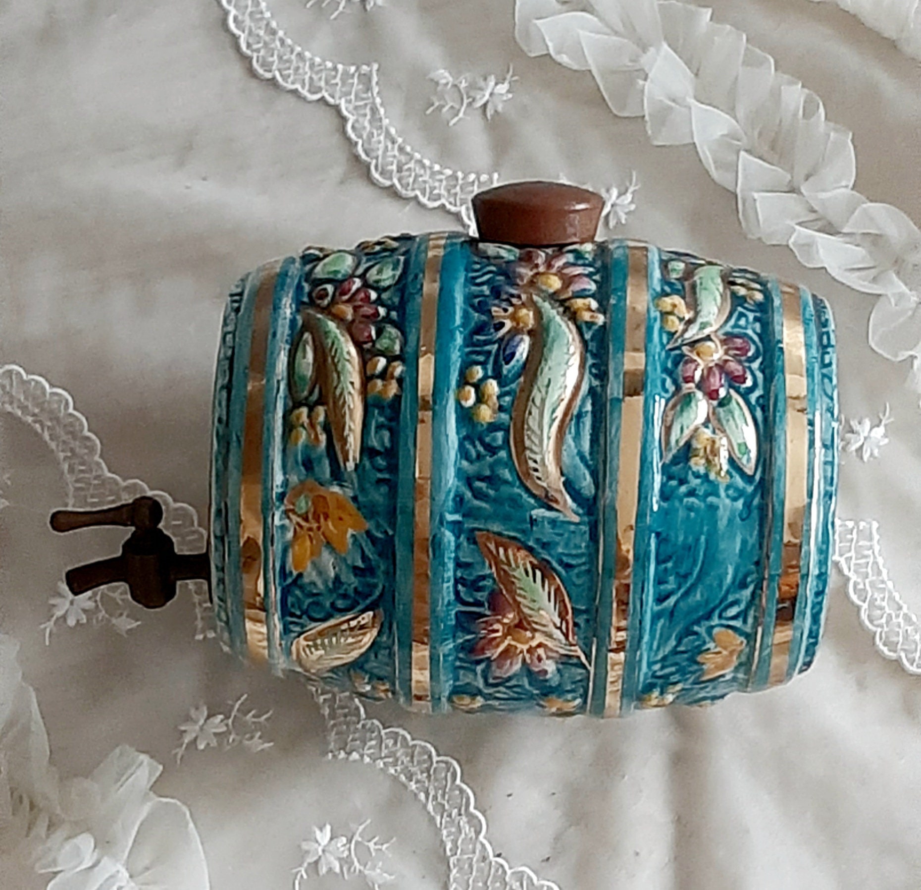 Tonneau Liqueur Vintage Barbotine , Rare.