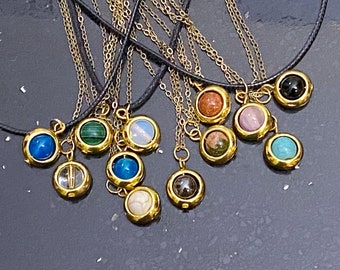 Gemstone Fidget Spinner Necklace: Calming Anxiety Relief Pendant