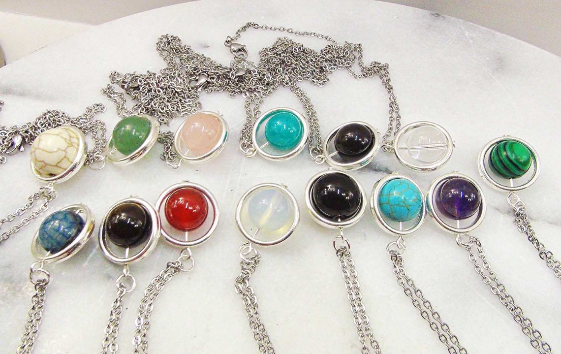 Calming healing spinner necklace anxiety relief meditation Etsy