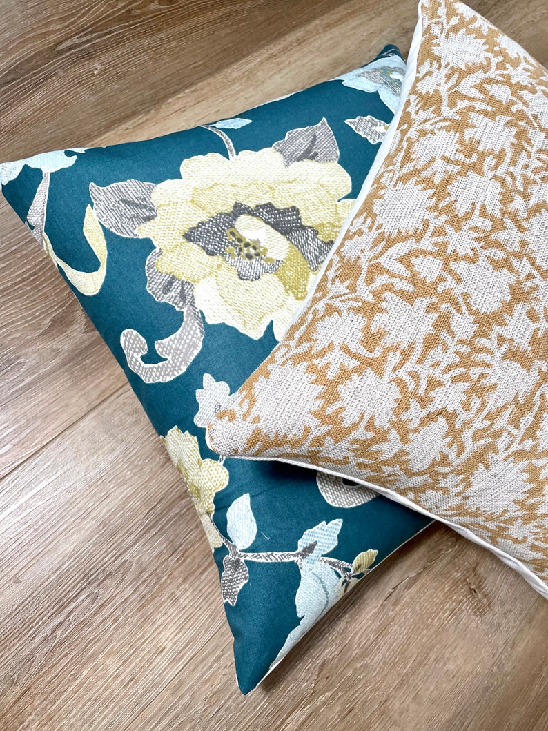 Hand Loomed Linen and Block Printed in India Yellow With Etsy