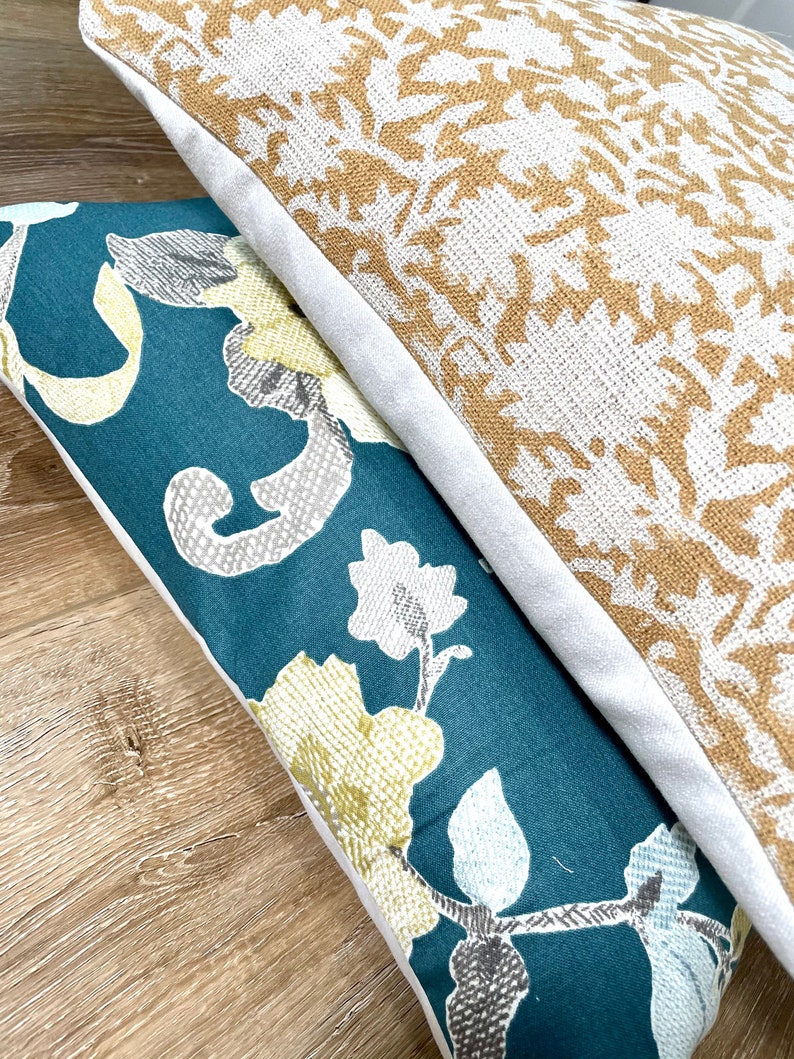 Hand Loomed Linen and Block Printed in India Yellow With Etsy