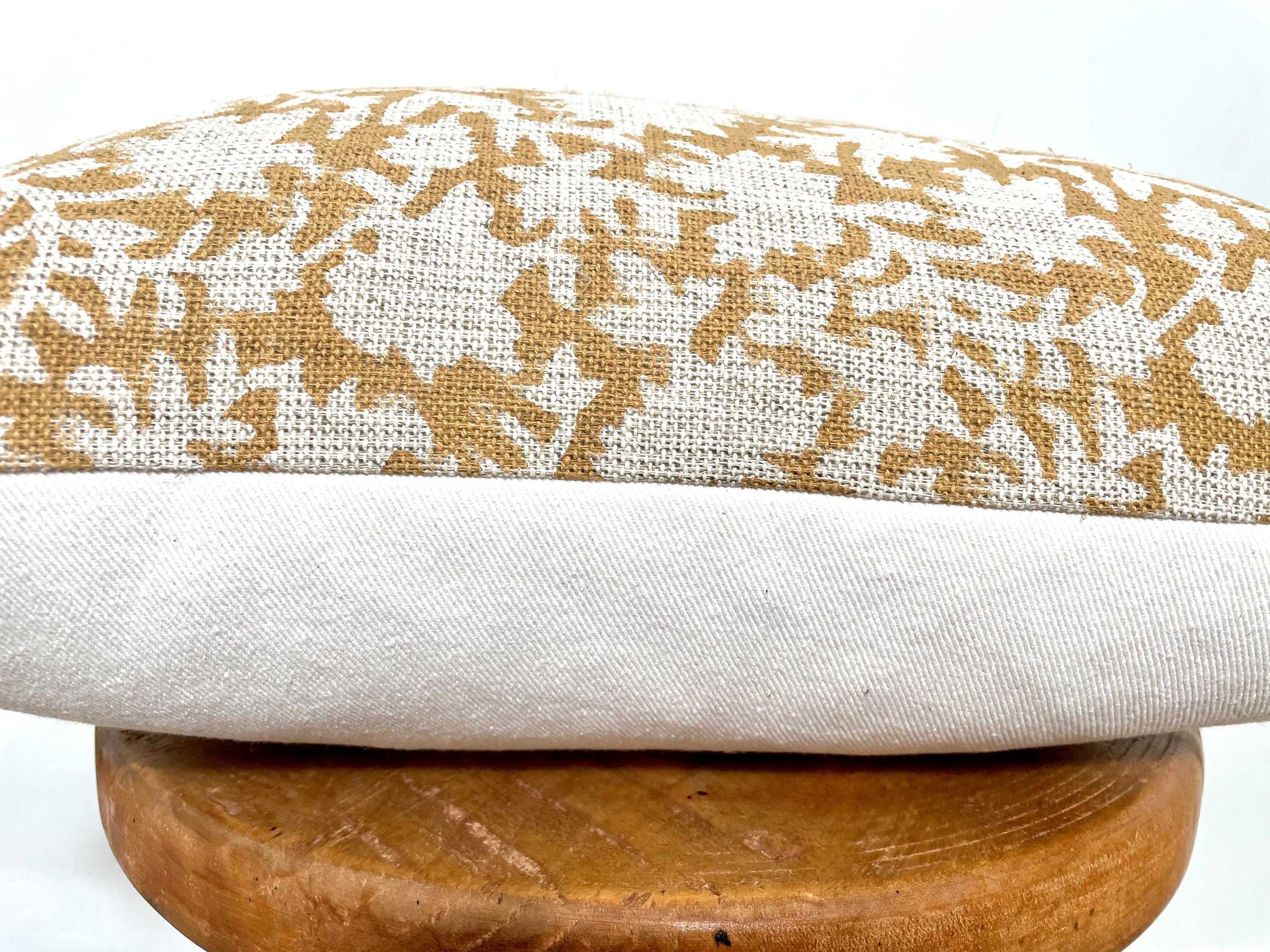 Hand Loomed Linen and Block Printed in India Yellow With Etsy