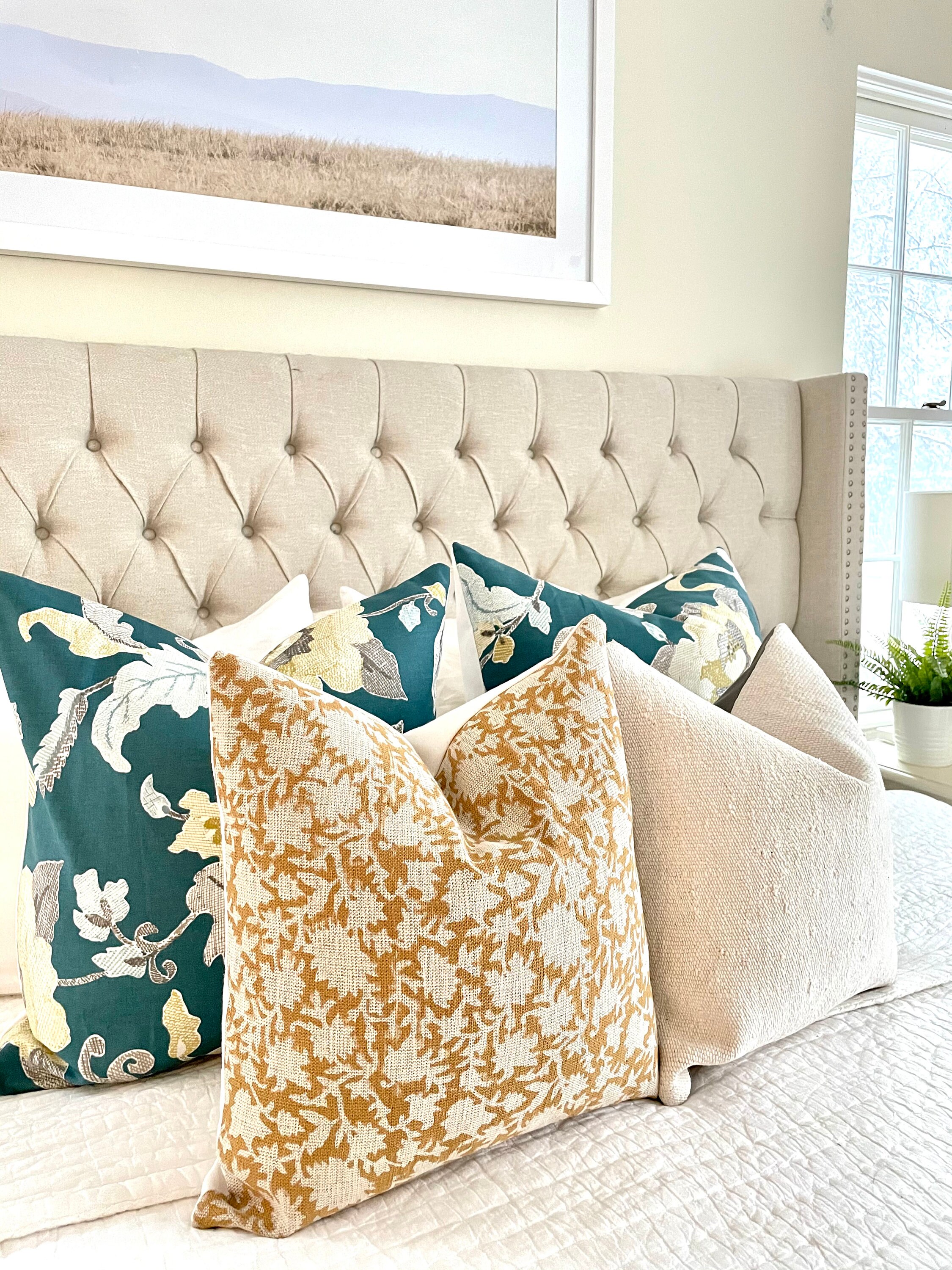 Hand Loomed Linen and Block Printed in India Yellow With Etsy