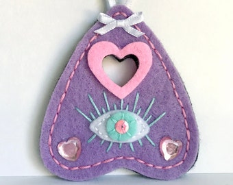 Heart Purple Planchette Felt Ornament