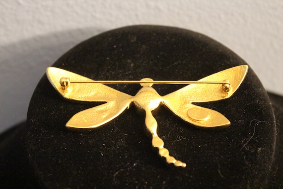 Vintage KJL for Avon Dragonfly Brooch - image 5
