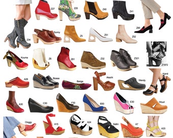 wide width wooden clogs