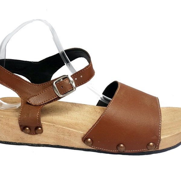 Cecil Wedge: Orthopedic wooden sandal clogs | Orthotics shoes | dr scholl wooden sandal / Ergonomic design orthopedic with recycled tires