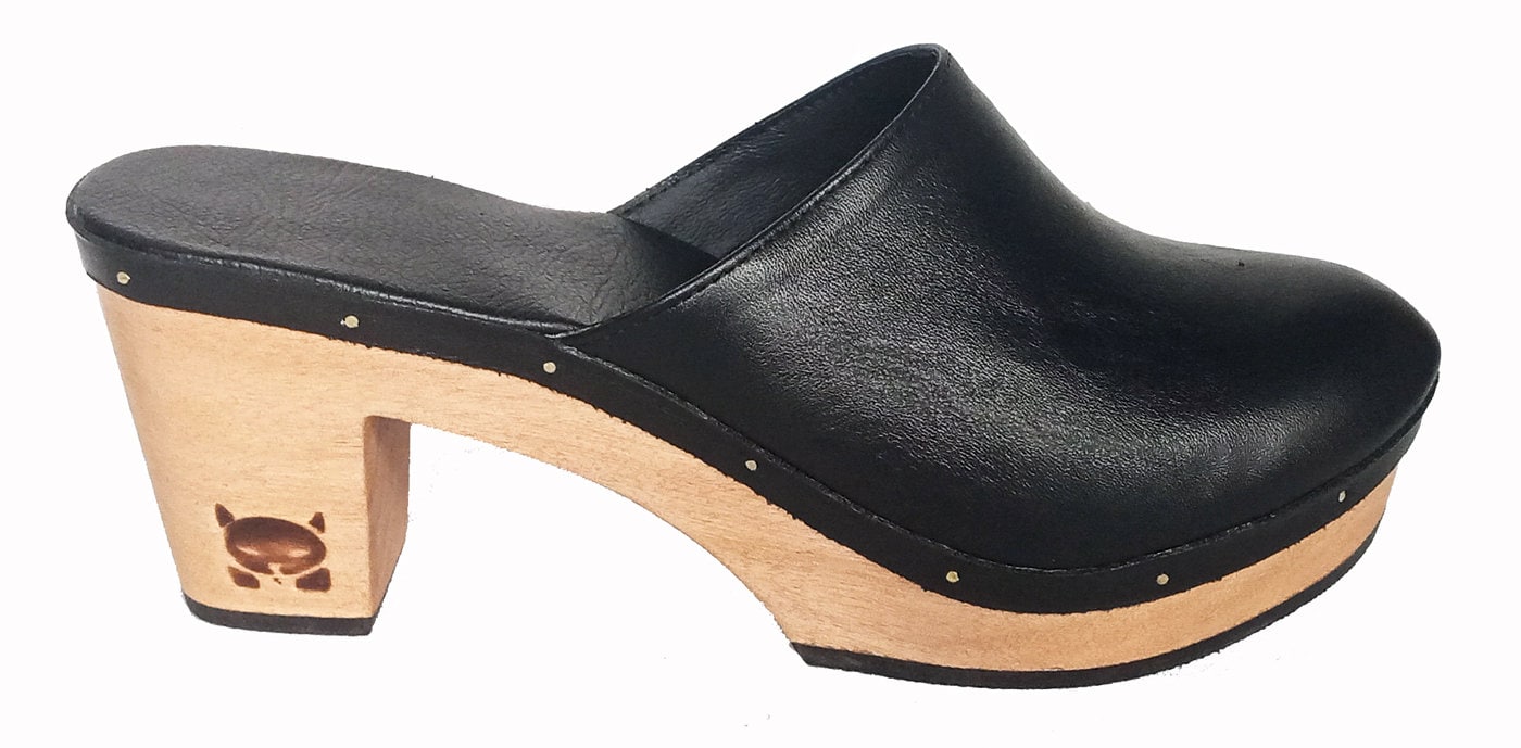 WOODSNDL02 - Wooden Mule Heel Sandal – Los Angeles Apparel