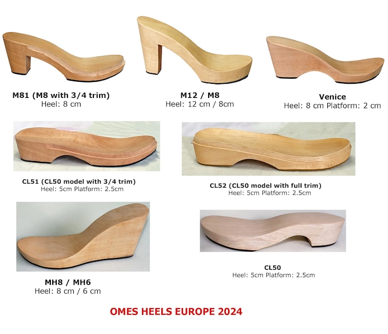 Wooden Platforms Soles Heels Clogs shoemaking accessories footwear parts components Repair crumbling Dansko and Sanita clogs image 1
