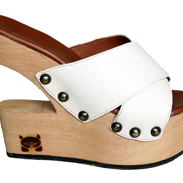 Tati - handmade wedge sandal carved sculpture with African wood timber / Customisable , just ask! design your dream shoes!