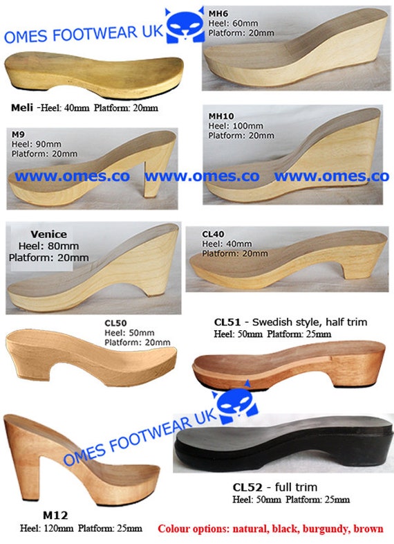 1 Pair of Wooden Sole to Create Shoes 