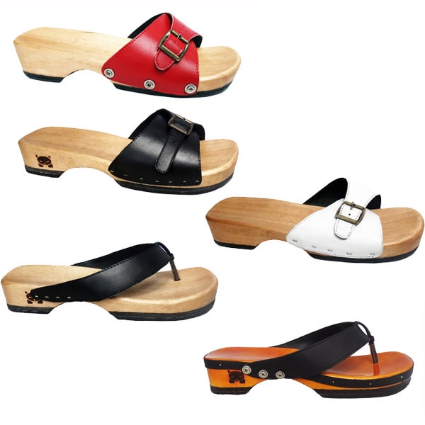 Cecil: Unisex Swedish Clog with Noise Reduction | Dr Scholl Wooden Sandal| Ergonomic with recycled tires|Orthotics Orthopedics Medical Shoes