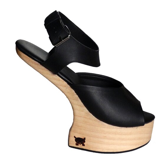 S1: Lady Gaga style Carved Wooden Shoes Sculpted Wooden Platform Wedge Africa Wood Wedge Sandal Free Customisation Handmade S1: Lady Gaga style Carved Wooden Shoes Sculpted Wooden Platform Wedge Africa Wood Wedge Sandal Free Customisation Handmade