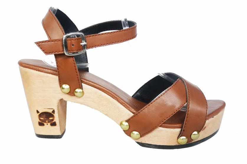 B2 (many) - Wooden Heel Mules Clogs - Vegan Shoes