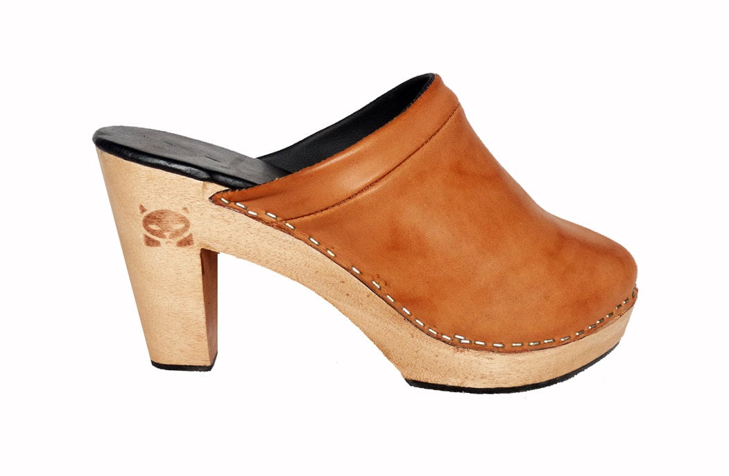 WOODSNDL02 - Wooden Mule Heel Sandal – Los Angeles Apparel