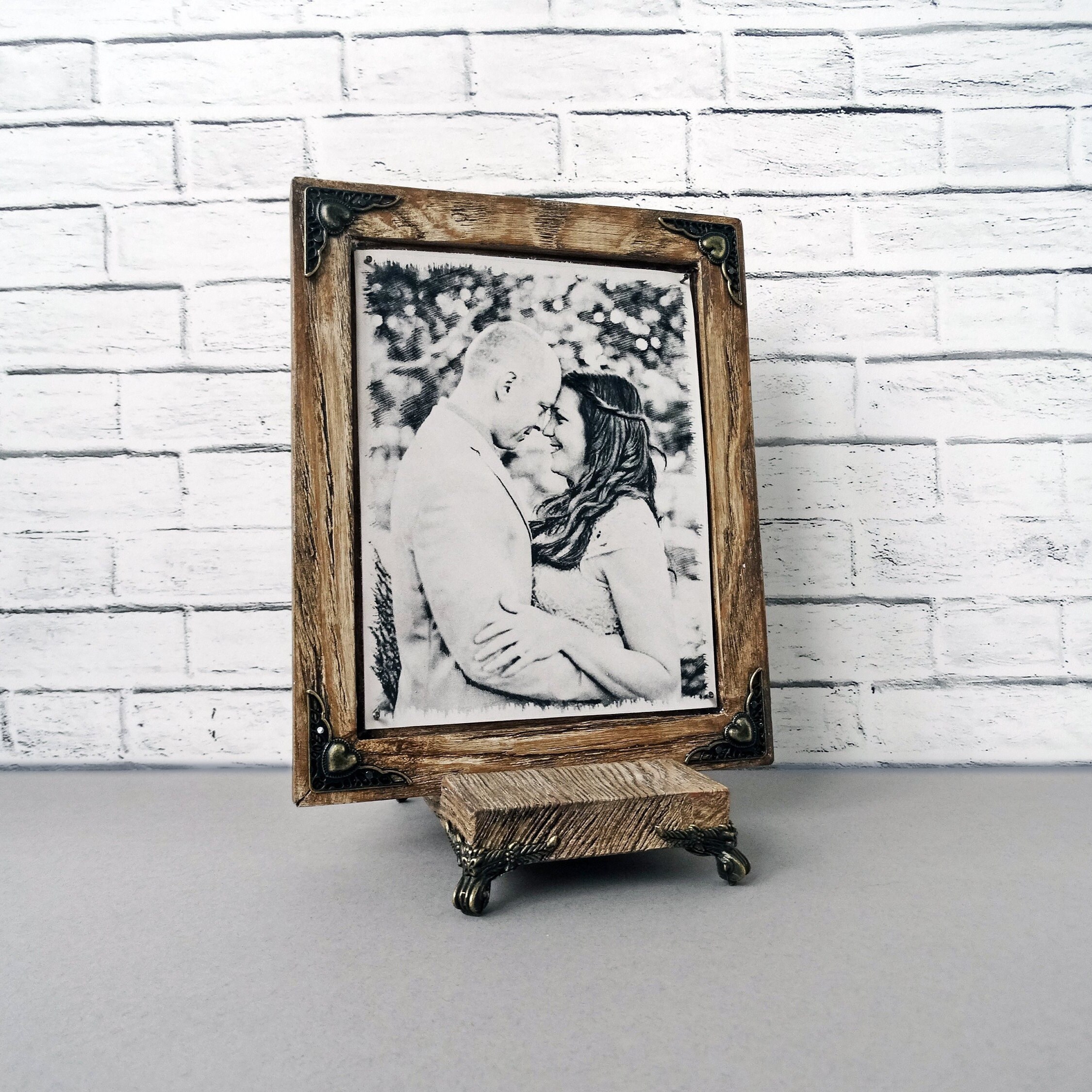 Copper Wedding Anniversary Gift RARE Pyrography Handmade Etsy