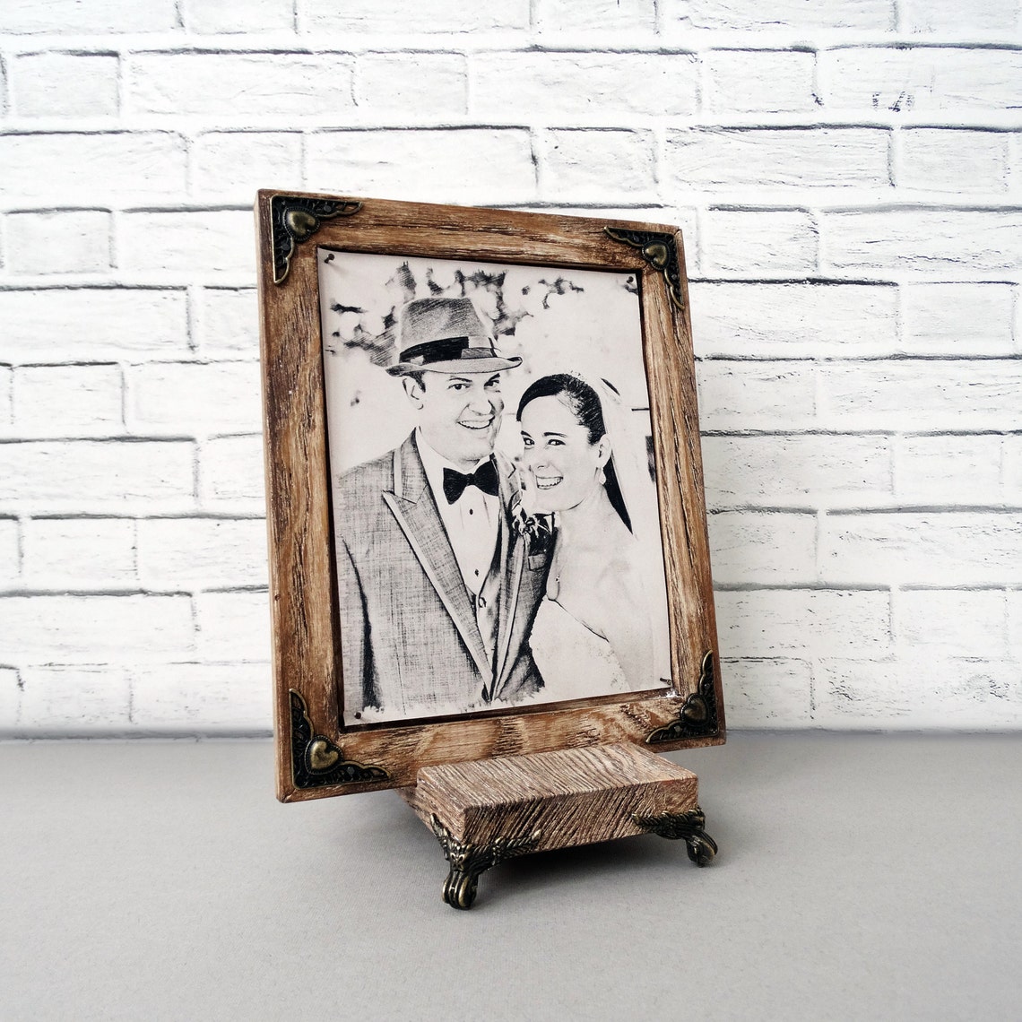 Bronze Wedding Anniversary Gift RARE Pyrography Handmade Etsy