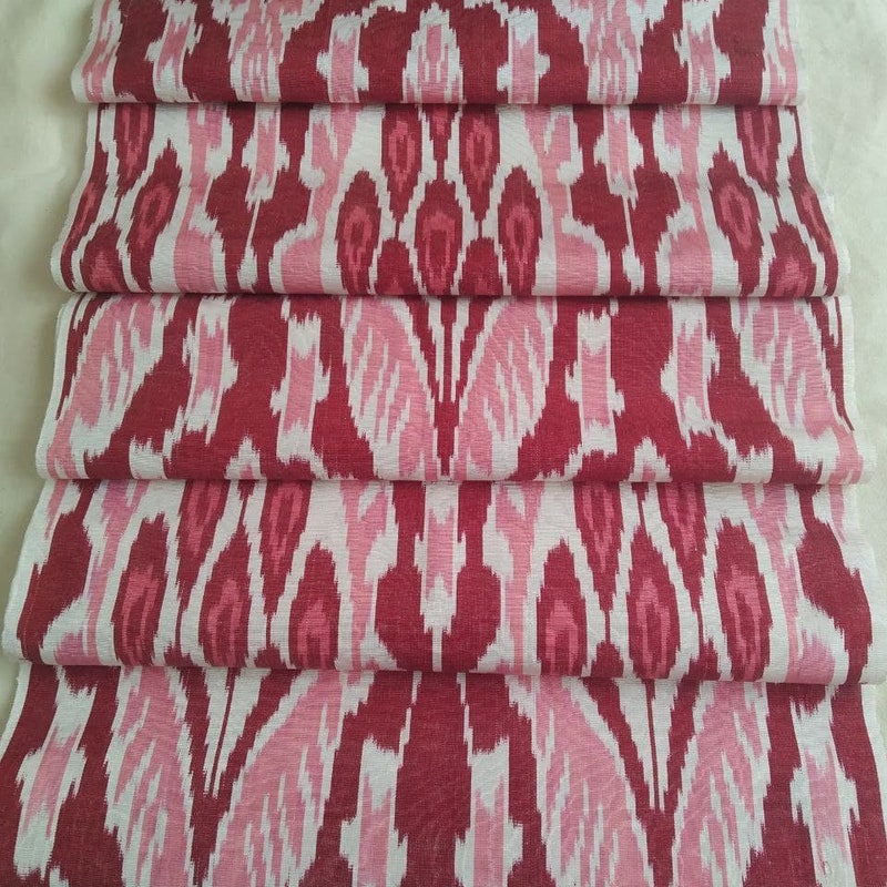 Red Ikat Fabric - Etsy