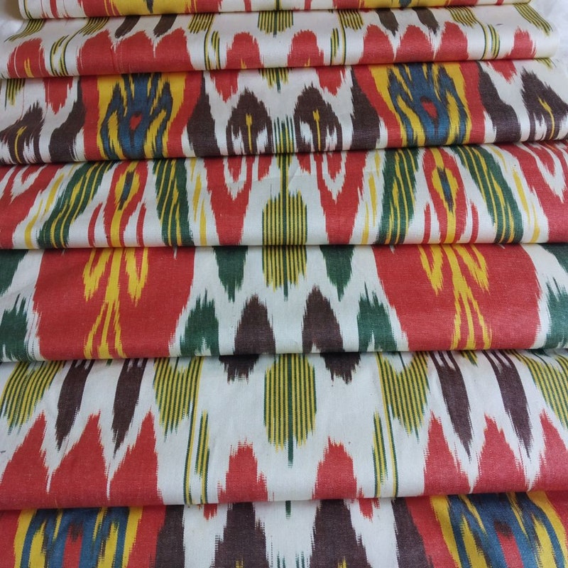 Red Ikat Fabric - Etsy