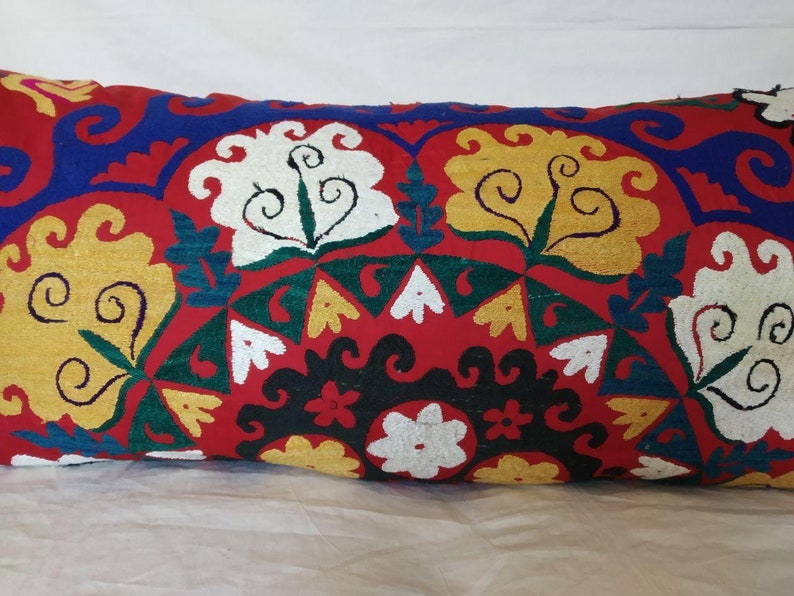 105x50cm Uzbek traditional Vintage Suzani Long Floor Cushion,Bedroom Suzani Pillow Cover High Quality Floor Suzani Pillow Cases