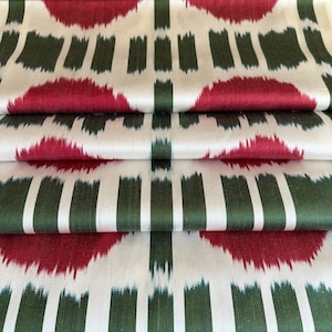 Gorgeous Soft Silk Uzbekistan Handwoven Ikat fabric,By the yard.