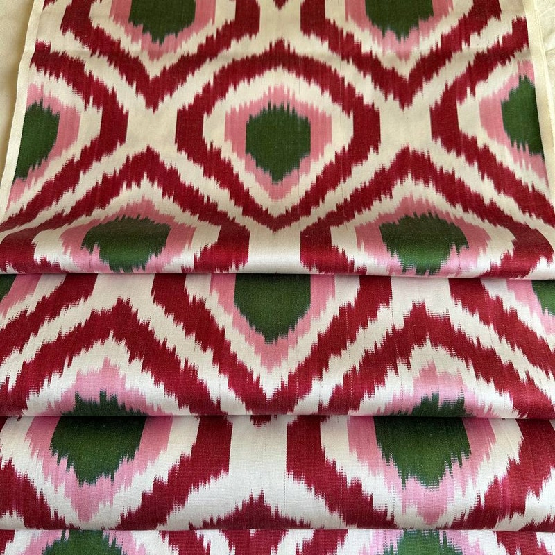 Red Ikat Fabric - Etsy
