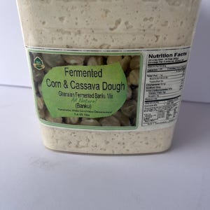 Fermented white Corn/ Maize and cassava meal dough (Banku Mix) 4lbs