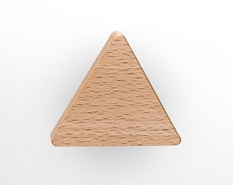 Furniture button triangle natural - furniture handles, furniture heads for children's rooms