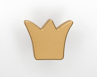 Furniture knob crown gold - furniture knobs for children