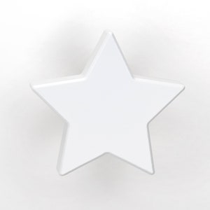 Möbelknopf Stern weiß - Möbelgriffe, Möbelköpfe für Kinderzimmer