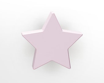 Furniture button star light pink - furniture handles, furniture heads for children's rooms