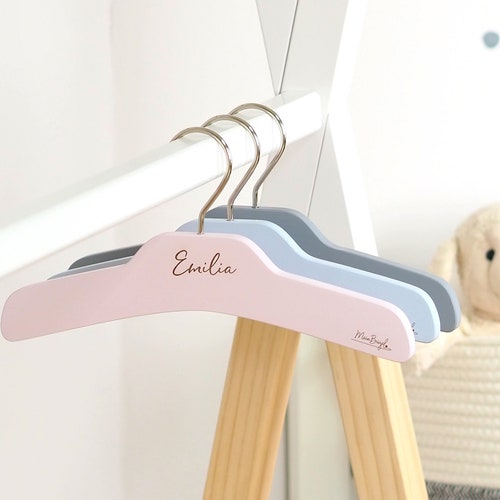 Personalized Baby Hangers Wooden Children's Clothes Etsy