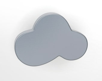 Furniture button cloud grey - furniture handles, furniture heads for children's rooms